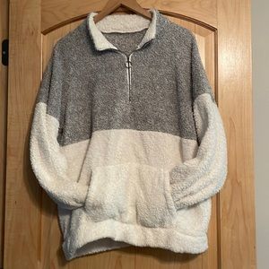 Oversized sherpa sweater